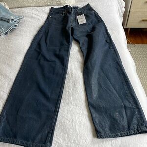 Zara waxed baggy wide leg